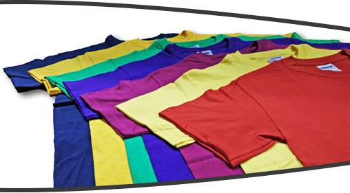 Multi colored NextShirt T-shirts for screen and digital printing